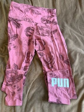 Puma Pink Floral Leggings